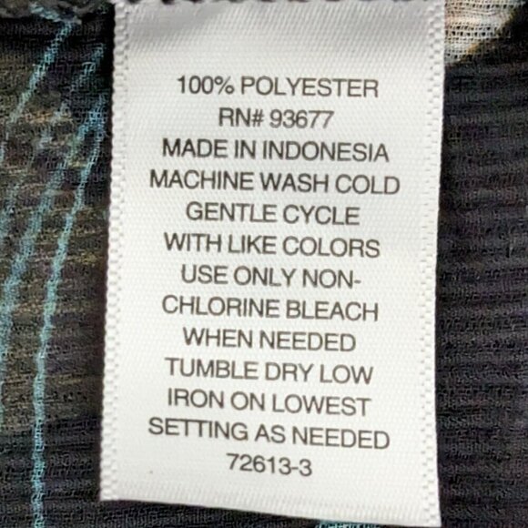 a.n.a. Black Floral Sheer Chiffon Off-Shoulder Ruffle Peasant Top; Size L - Picture 4 of 4